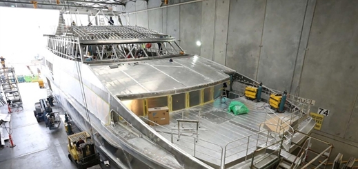 World Heritage Cruises catamaran under construction