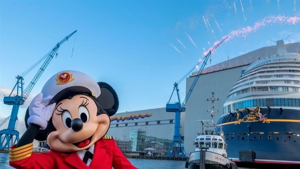 Meyer Werft floats Disney Wish out of building dock