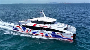 Incat Crowther delivers low-draft catamaran to Dumai Express Group