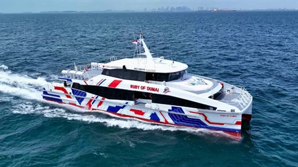 Incat Crowther delivers low-draft catamaran to Dumai Express Group