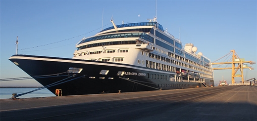 Azamara Journey makes her maiden call to the port of Huelva