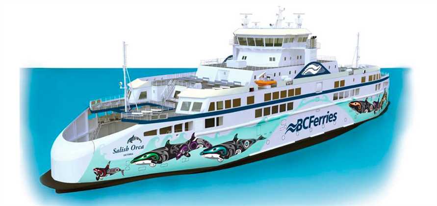 BC Ferries Reveals Hull Artwork For New Salish Orca