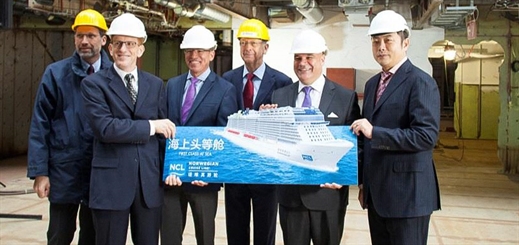 Meyer Werft lays keel for Norwegian Joy in Papenburg