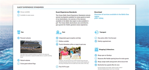 Cruise Baltic launches an online Guest Experience Standards tool