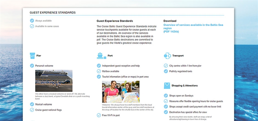 Cruise Baltic launches an online Guest Experience Standards tool