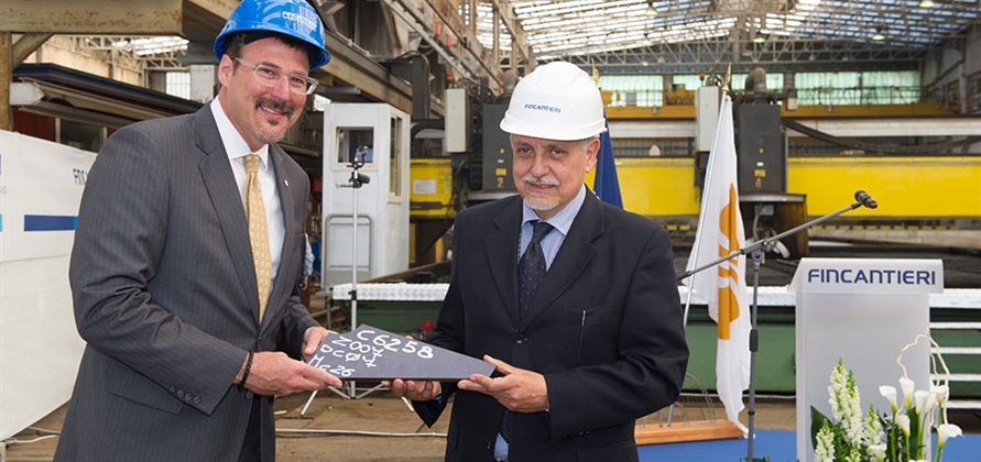 Fincantieri cuts steel for Seabourn Ovation in Italy