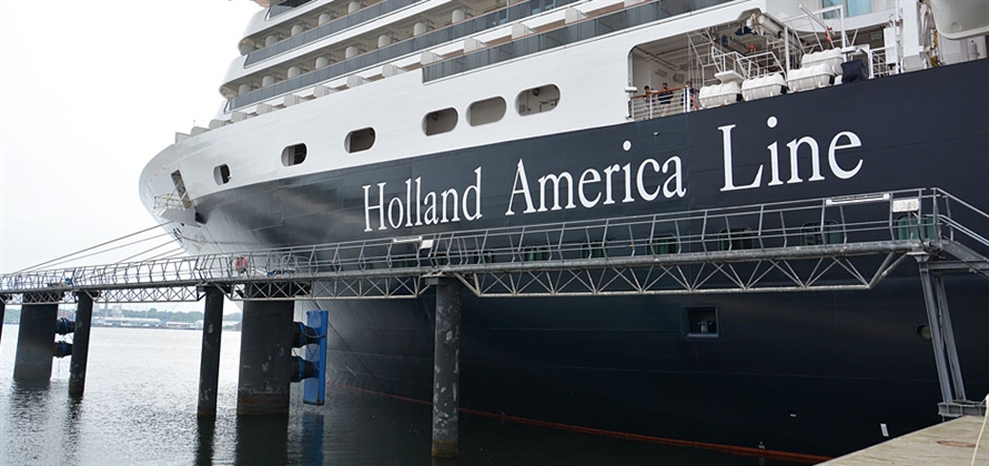 Kiel welcomes Holland America’s latest ship to the Fiord