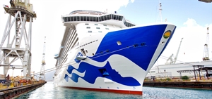 Royal Princess sets sails with new livery in Italy