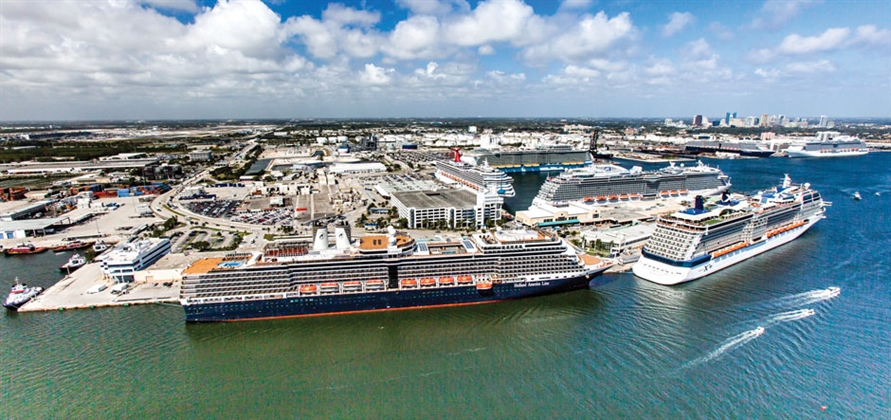 Welcoming new ships at Port Everglades