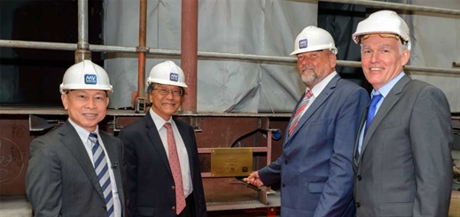 Crystal celebrates keel-laying for river ships at MV Werften