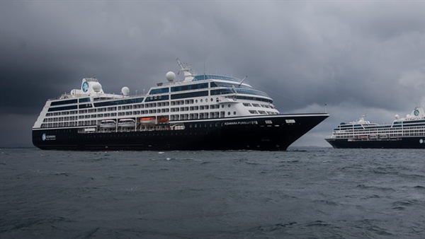 Two Azamara sister ships meet in Norway's Port of Haugesund