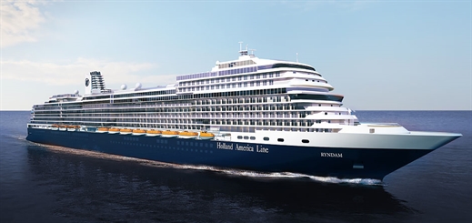 Holland America to call third Pinnacle Class ship Ryndam