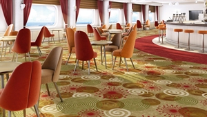 The power of maximalism in flooring design on cruise ships