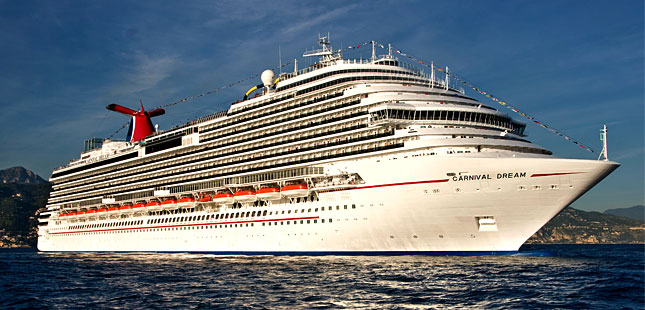 Carnival ship in new homeport