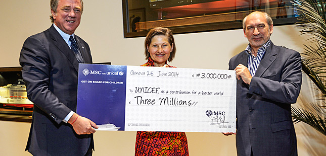 MSC donates €3m to UNICEF