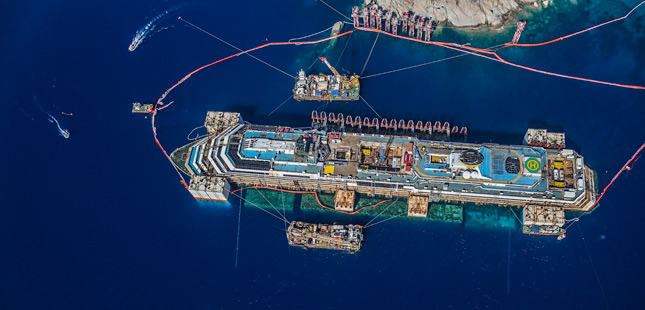 Concordia leaves Giglio Island